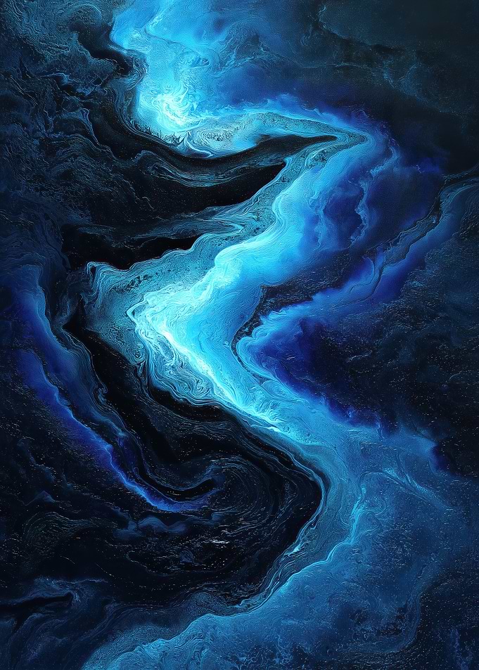 Celestial Current – Cosmic Abstract Wall Art