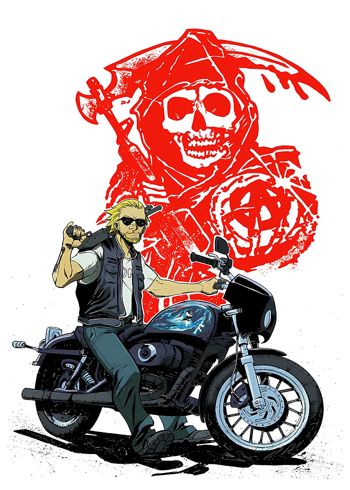 Sons of Anarchy Reaper on Motorcycle