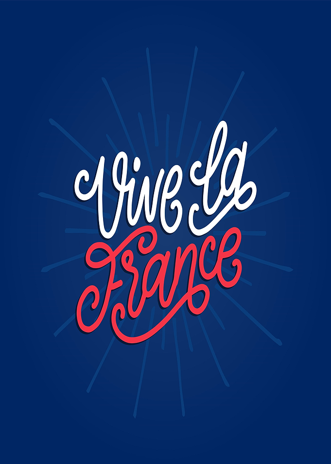 Vive la France Calligraphy