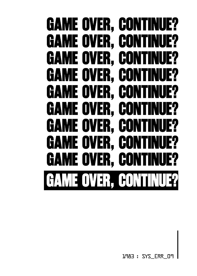 Game Over Text Art