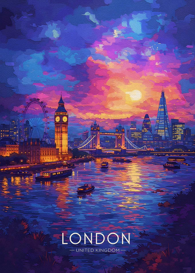 London Skyline at Sunset