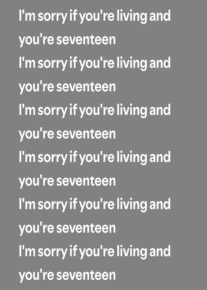 Repetitive Text Art