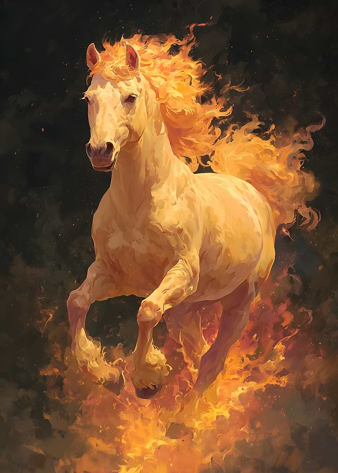 Fiery Horse Galloping