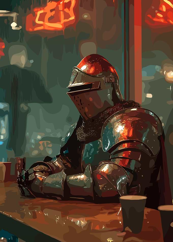 Knight in a Bar