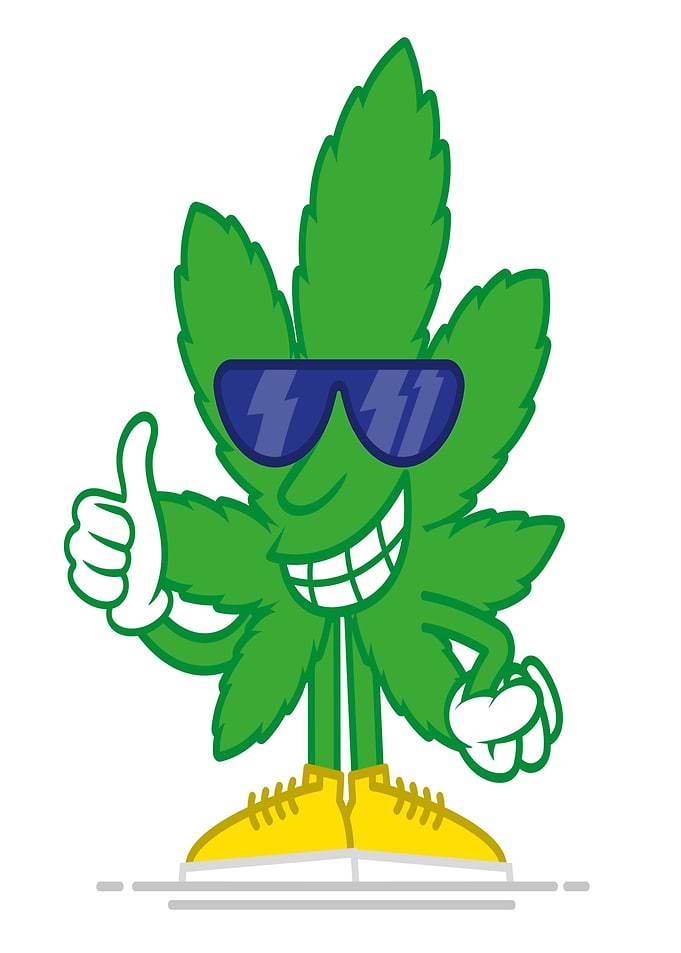 Cool Marijuana Leaf Character