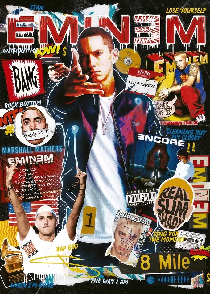 Eminem Collage Poster