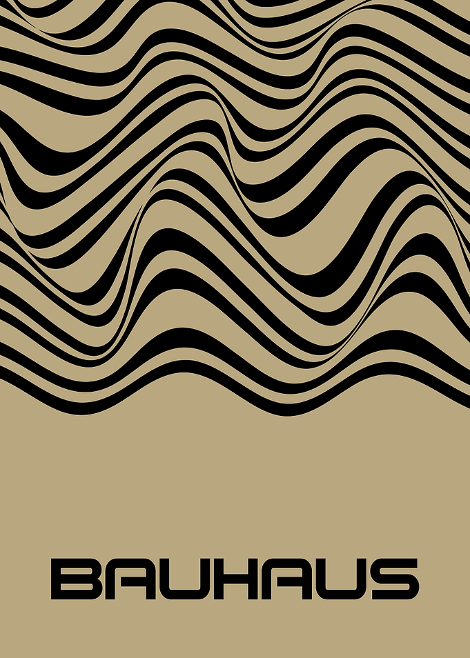 Bauhaus Abstract Wave Pattern