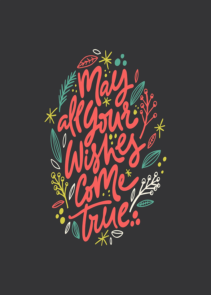 May All Your Wishes Come True Text Art