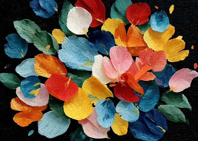 Abstract Floral Petal Art