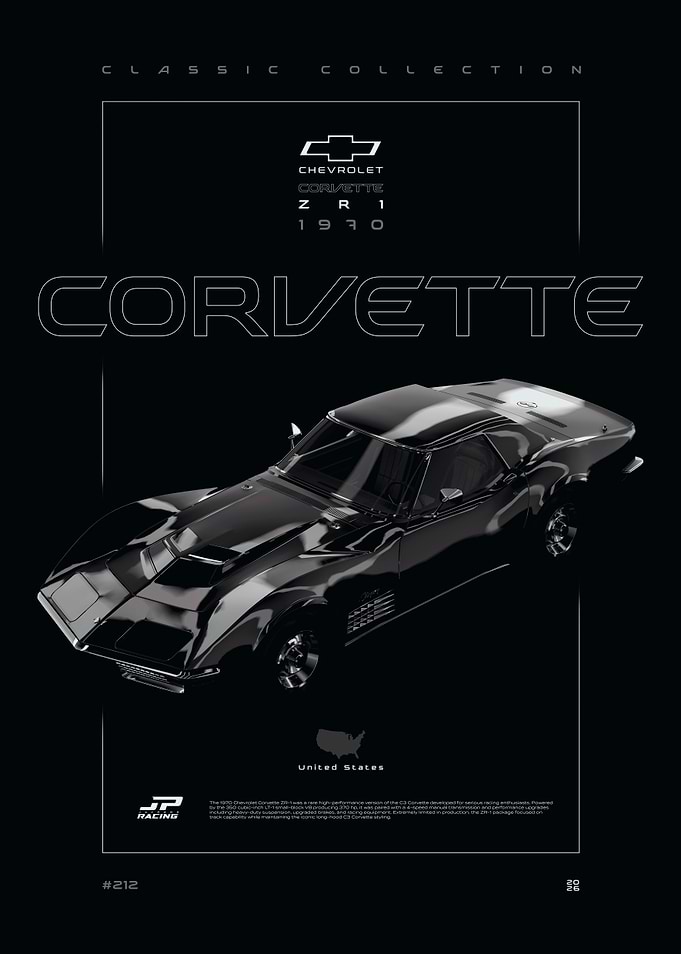 1970 Chevrolet Corvette ZR1 Poster