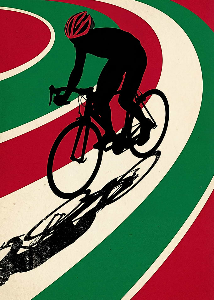 Cyclist on a Track