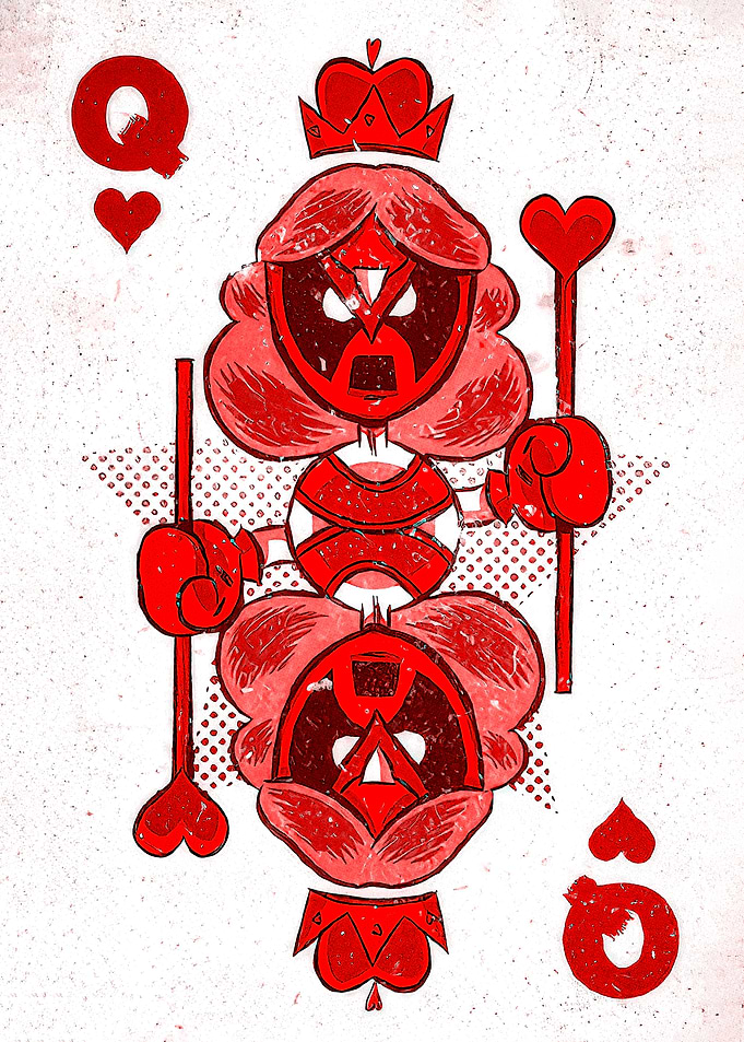 Queen of Hearts Card Art