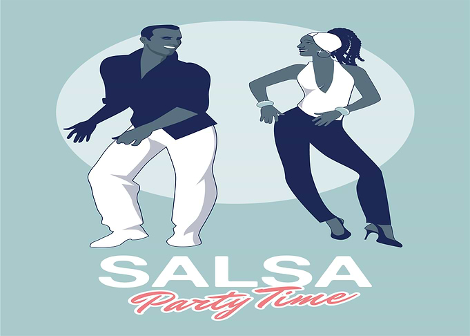 Salsa Party Time Couple Dancing