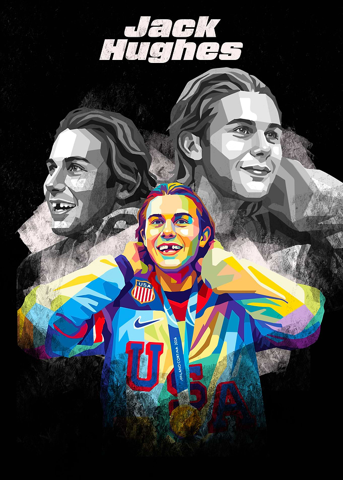 Jack Hughes Pop Art Portrait