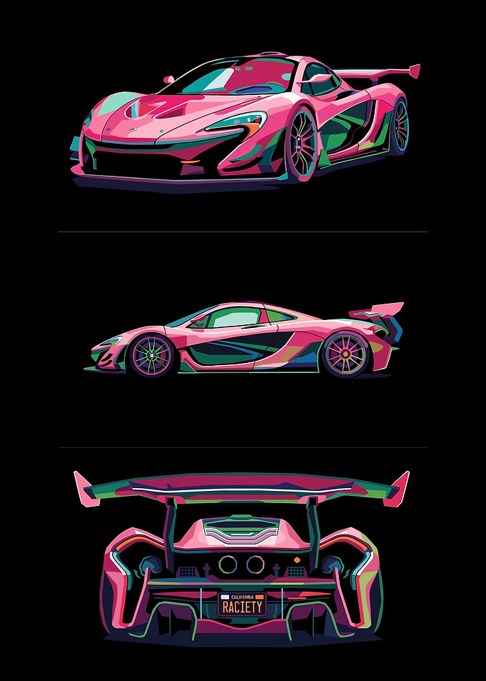 Pink McLaren P1 Pop Art