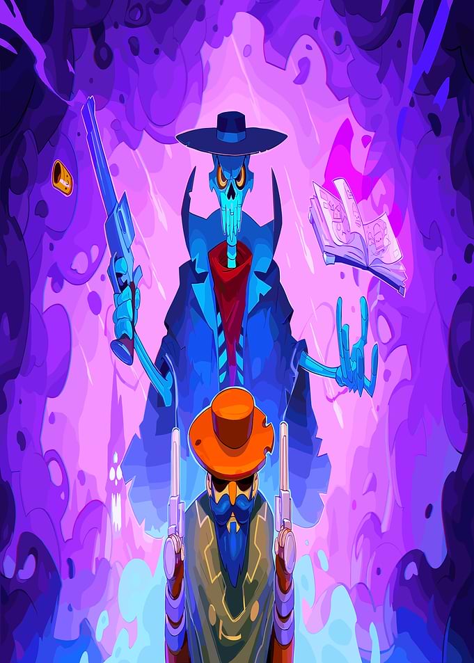 Skeleton Cowboy and Sorcerer Duo