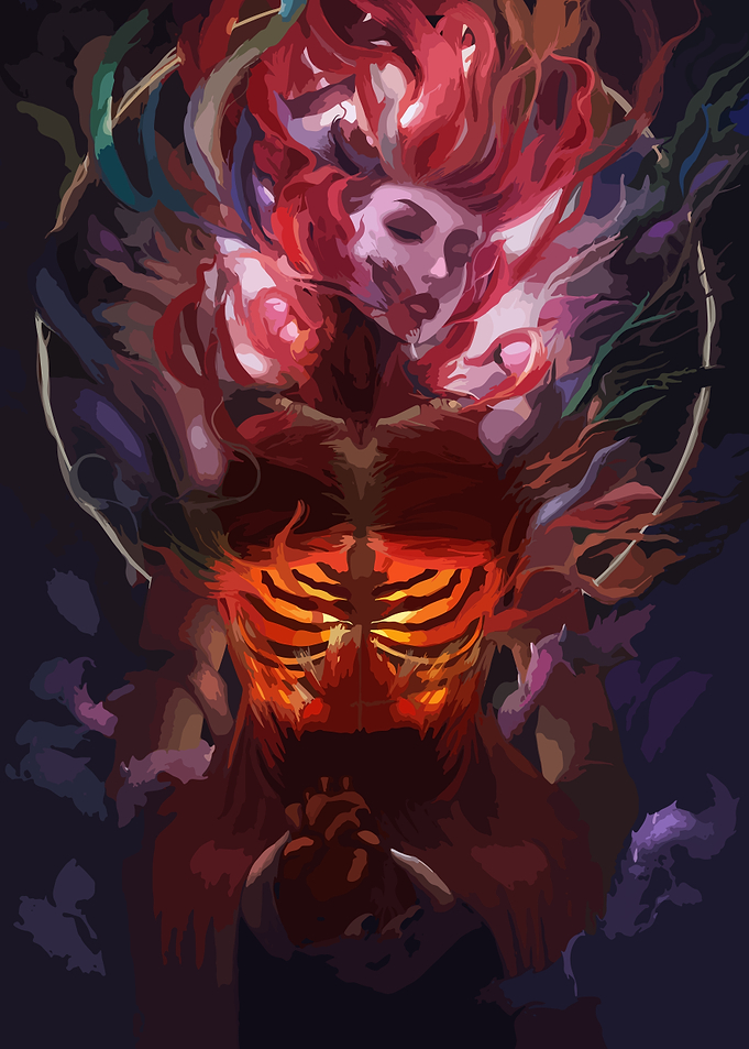Fiery Ribcage and Heart