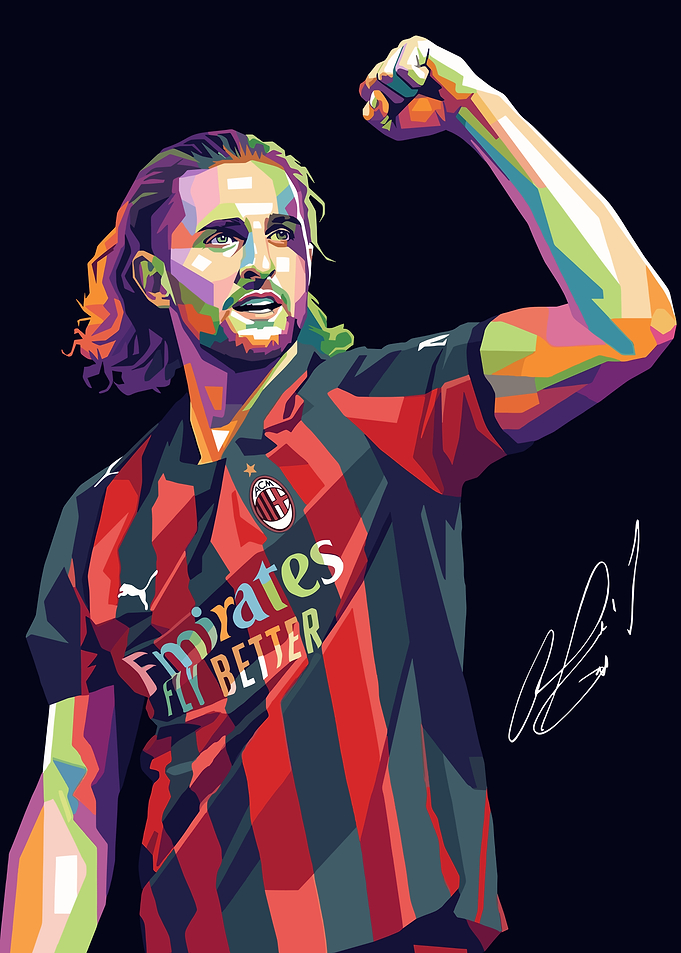 Adrien Rabiot Football Player in Pop Art Style