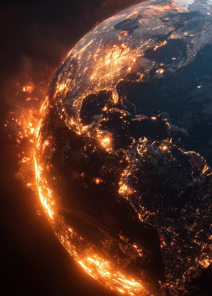 Earth on Fire from Space