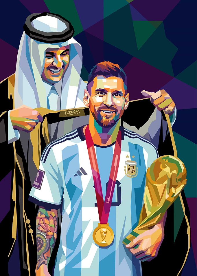 Messi receives World Cup trophy