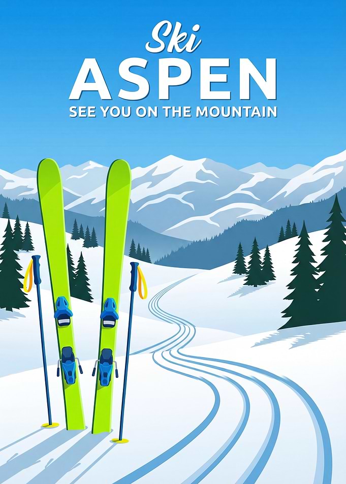 Ski Aspen Poster