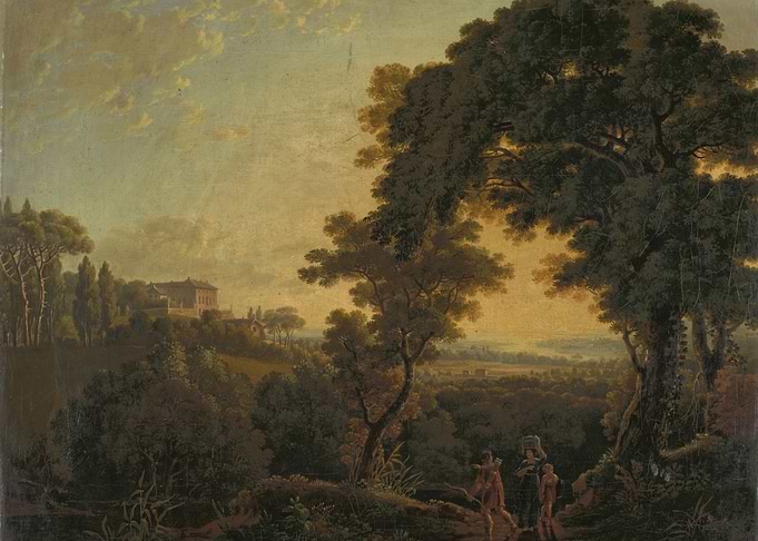 Pastoral Landscape with Villa and Figures