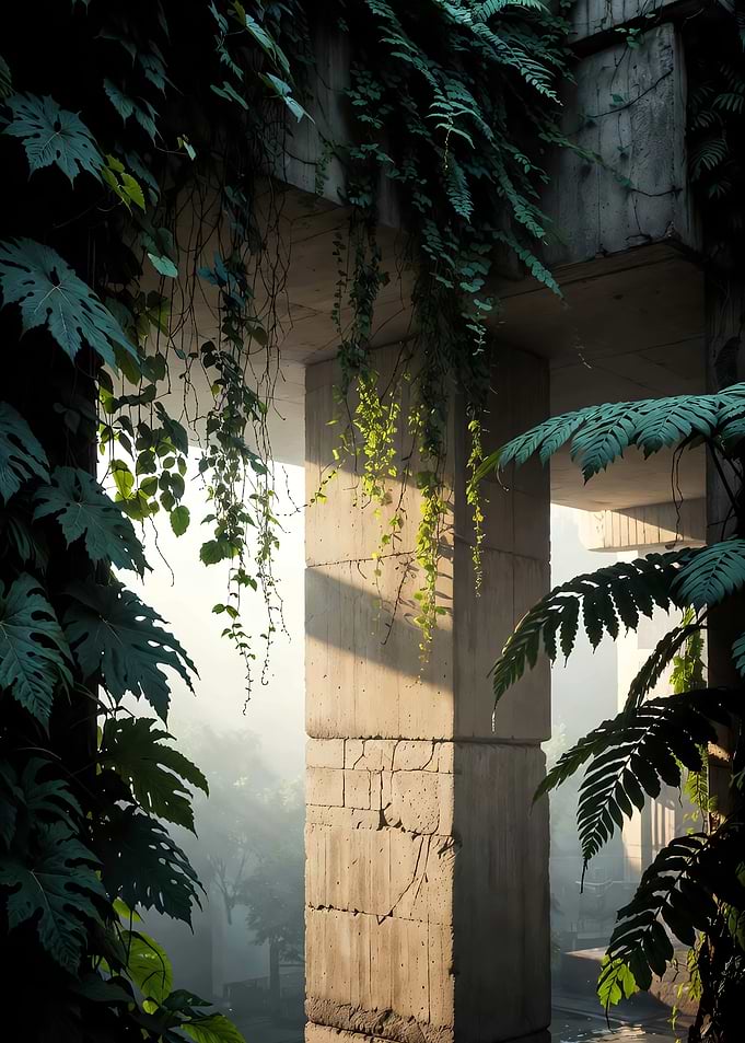 Concrete Structure in Fog