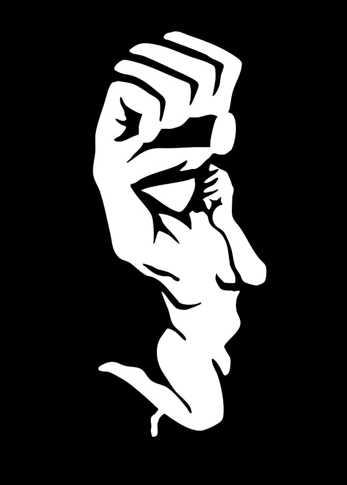 Fist and Human Silhouette