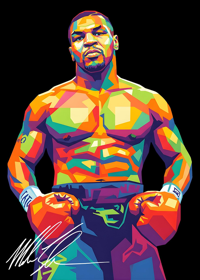 Mike Tyson Pop Art Portrait