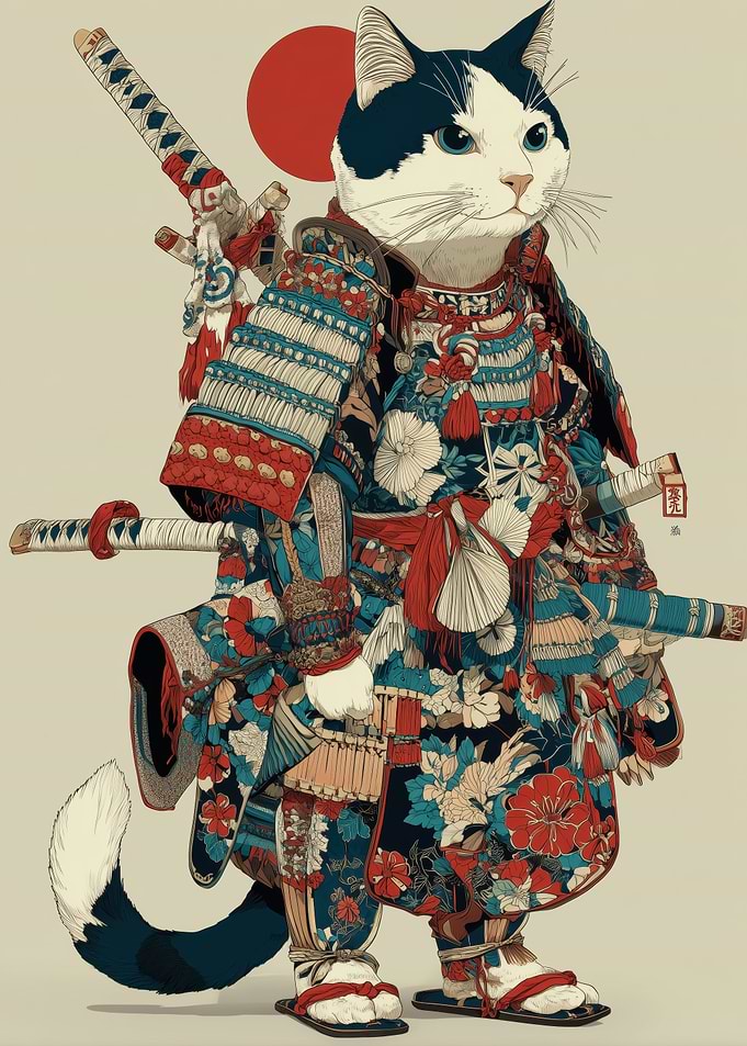 Samurai Cat Warrior
