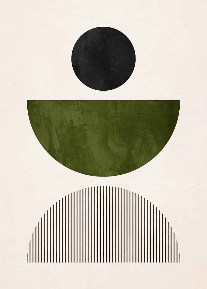 Abstract Geometric Shapes with Textured Background