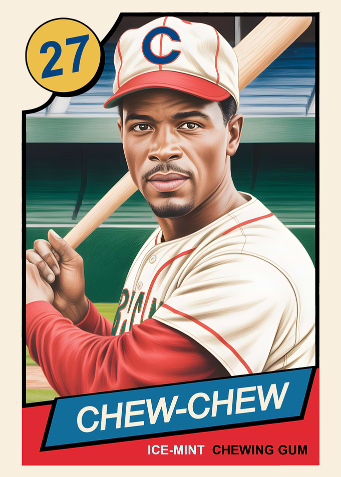 Vintage Baseball Card with Player