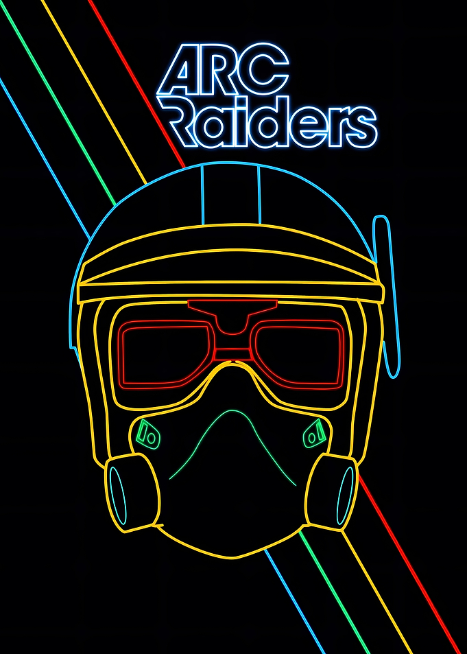 ARC Raiders Neon Helmet Poster