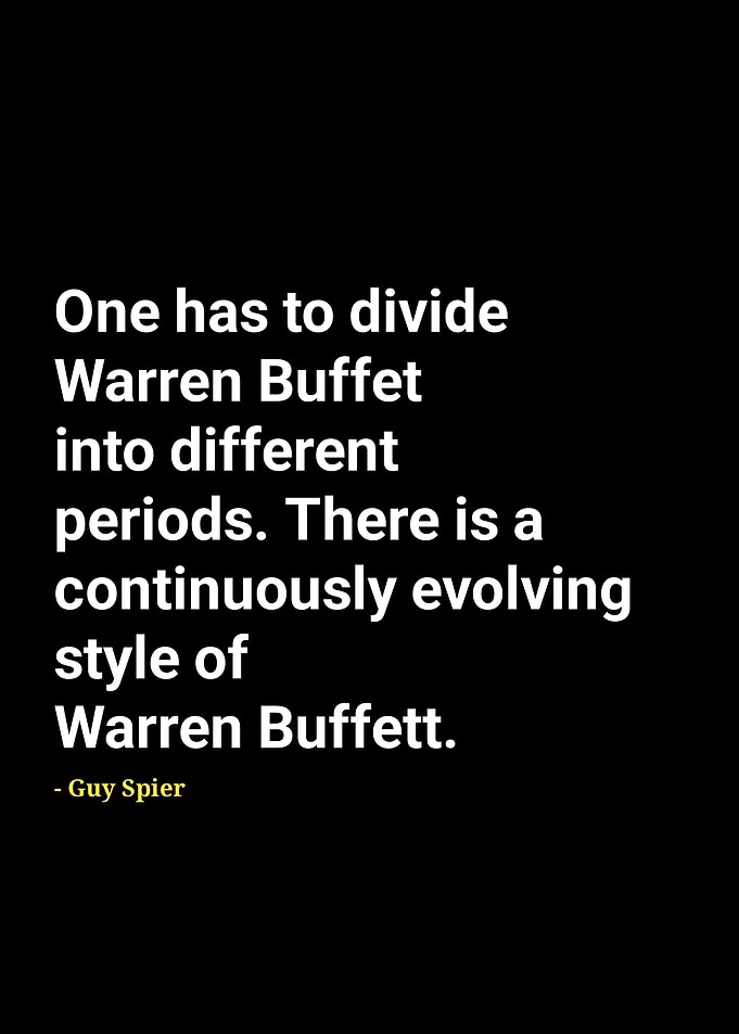 Warren Buffett quote on black background