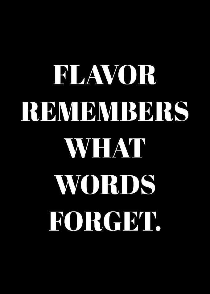 Flavor Remembers What Words Forget