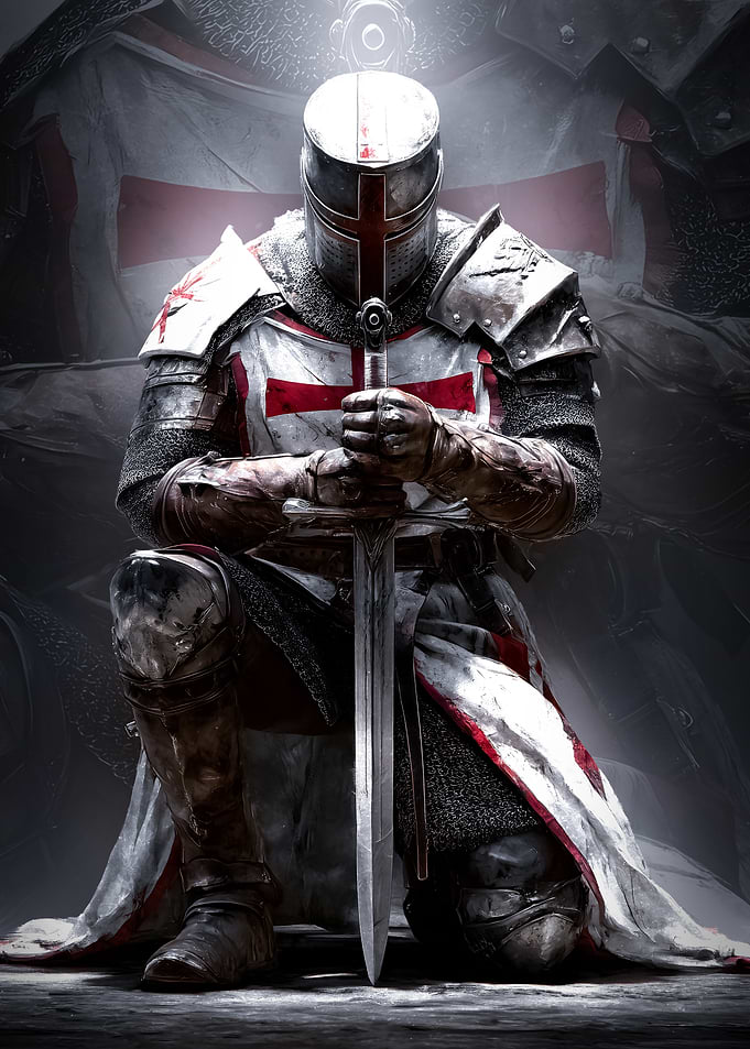 Kneeling Knight with Sword