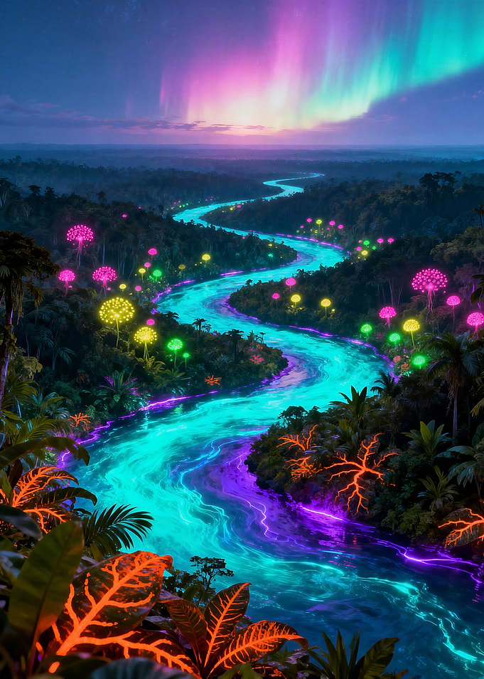 Phantasmagoric Flora: A Luminescent Flux