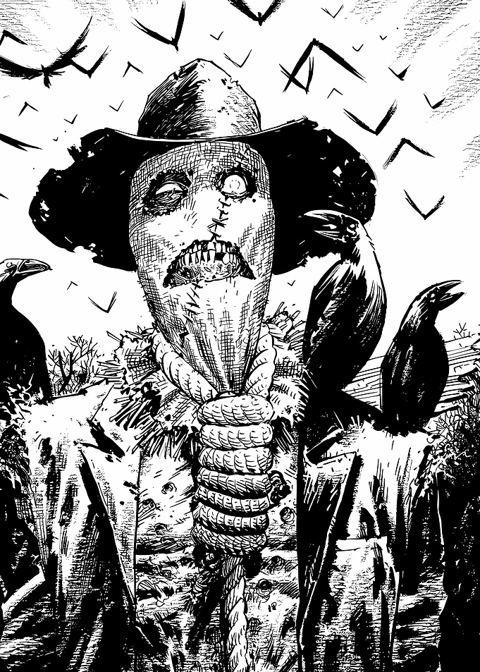 Scarecrow with Crows