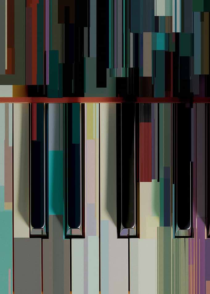 Abstract Piano Keys