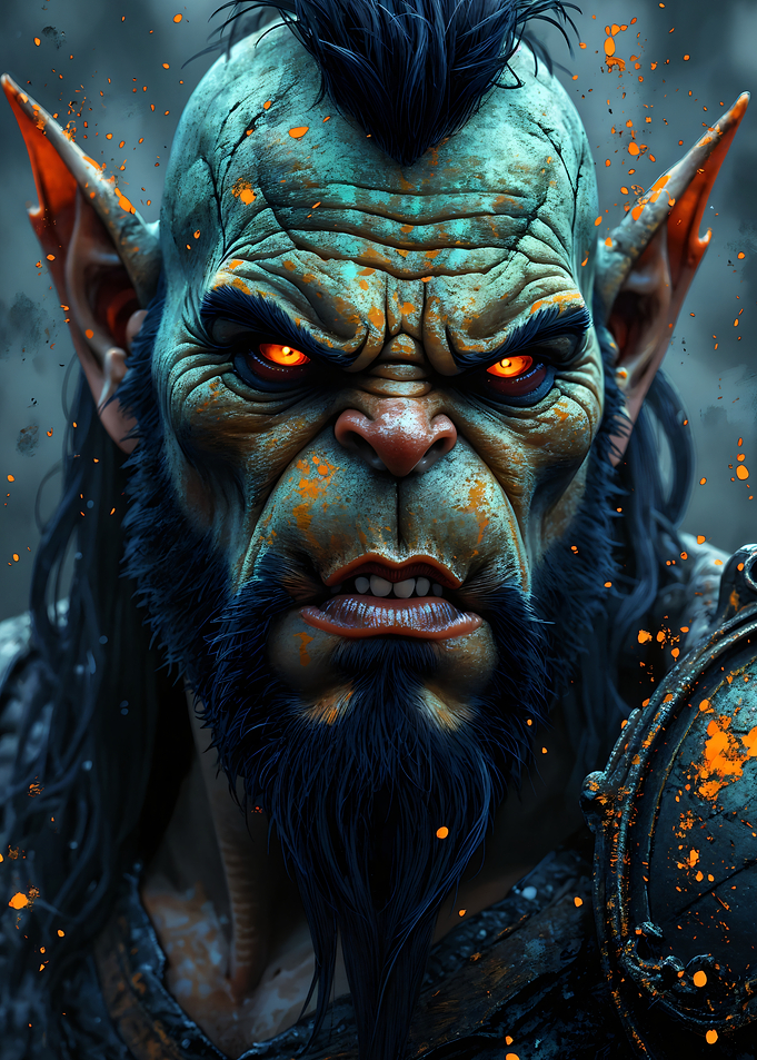 Fierce Orc Warrior Portrait