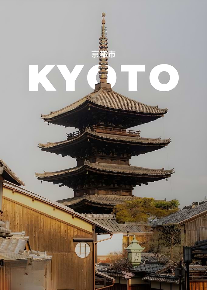 Kyoto Pagoda and Traditional Buildings