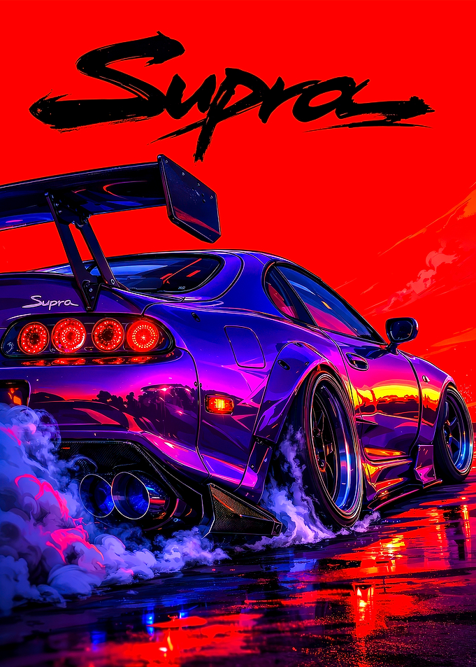 Drifting Supra with Smoke