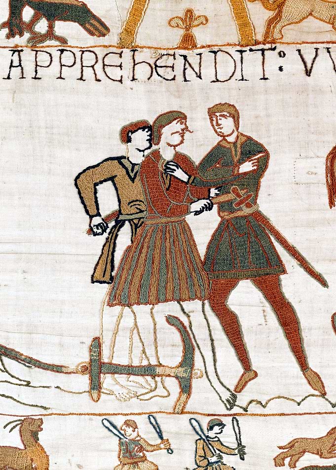 Harold Godwinson Taken Prisoner by the Normans Bayeux Tapestry Scene 7