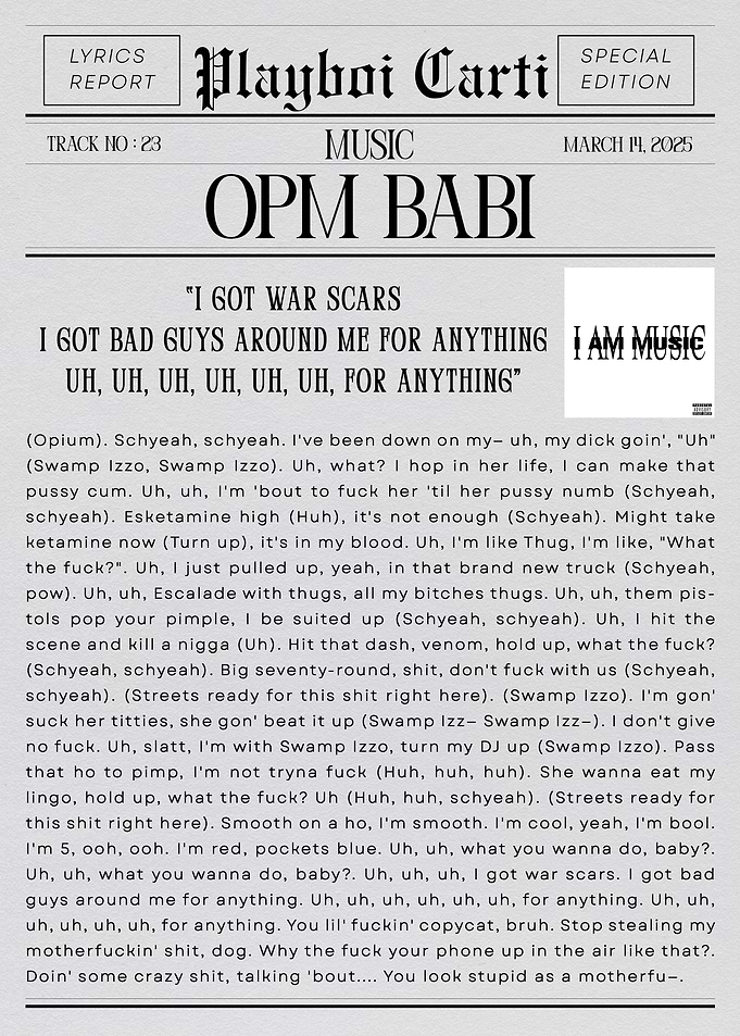 Playboi Carti OPM BABI