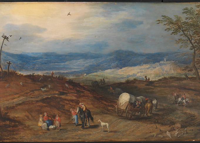 Pastoral Landscape with Travelers and Sheep
