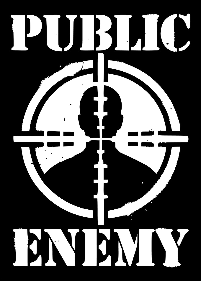 Public Enemy Silhouette Black and White