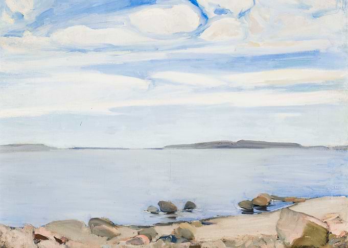 Seascape with Islands and Clouds