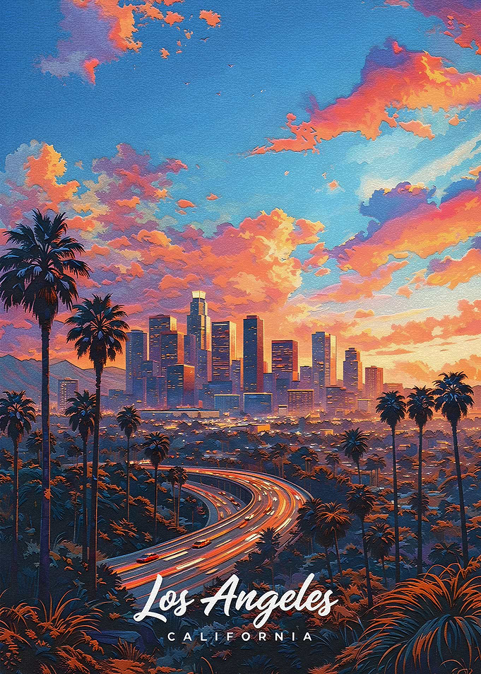 Los Angeles Skyline at Sunset
