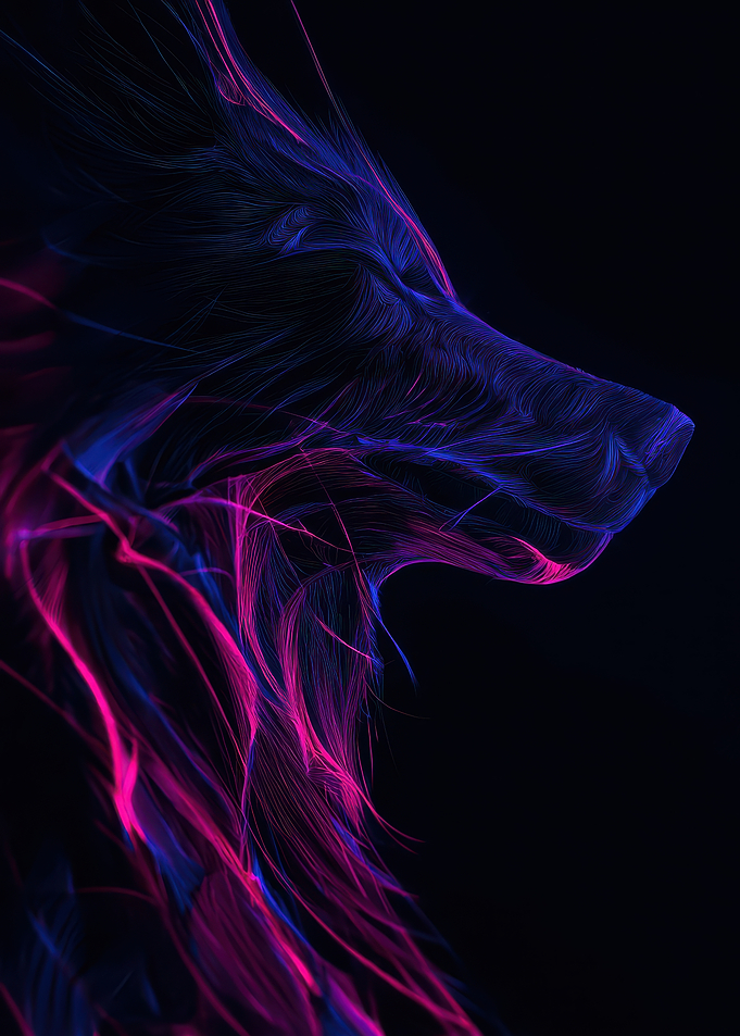 Abstract Wolf Portrait