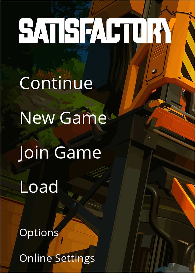 Satisfactory Game Menu